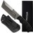 OERLA TAC Knives OLHM-012 Fixed Blade Outdoor Duty Small Cleaver Knife 420HC Stonewashed Stainless Steel Field Knife with G10 Handle Waist Clip EDC Kydex Sheath (Black)