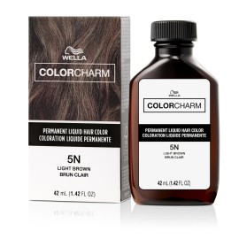 COLORCHARM Permanent Liquid Hair Color for Gray Coverage| 5N Light Brown | 1.4 Fl Oz