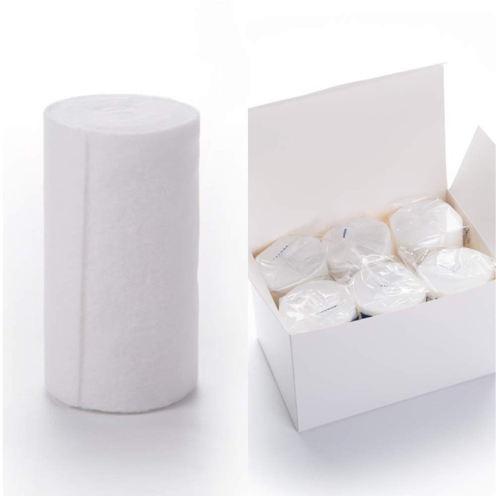 HOSPORA Medical Cotton Cast Padding Roll, 6 Inch x 8 feet, Individual Pack(Pack of 6)