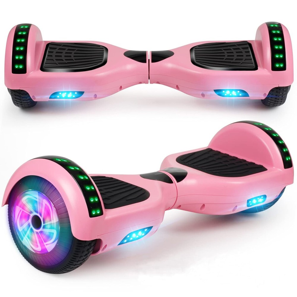 LIEAGLE Hoverboard, 6.5 Self Balancing Scooter Hover Board with Many Certified Wheels LED Lights for Kids Adults(A02 Pink)