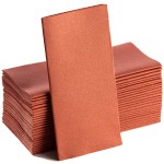 50 Pack - Terracotta Napkins | Linen Feel Guest Disposable Cloth Like Paper Dinner Napkins | Hand Towels | Soft, Absorbent, Paper Hand Napkins for Kitchen,Parties,Weddings,Dinners Or Events