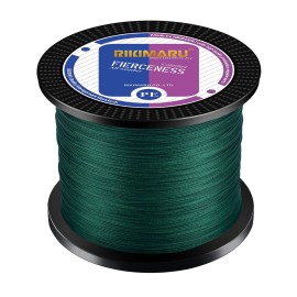 Braided Fishing Line Abrasion Resistant Superline Zero Stretch&Low Memory Extra Thin Diameter Green 327Yds,20LB