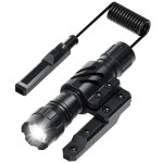 Feyachi Tactical Flashlight, Ultra Bright 1200 Lumens Rifle Light, Compatible with Mlock Rail System, with Pressure Dual Switch, 200m Beam Range, 4H Runtime, Waterproof