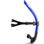ZIONOR T1 Snorkel Lap Swimming Swimmer Training Diving Snorkeling Comfortable Mouthpiece One-Way Purge Valve for Pool Open Water - Blue