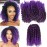 3pcs/pack Kinky Curl 8 Inch Afro Kinky Twist Hair Purple Soft Synthetic Crochet Braiding Hair Extention (Tpurple)