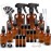 Loretoy Glass Spray Bottle Kit10 (216oz, 24oz, 62oz), 910ml Roller Bottles, Anti UV, Multi Size and Versatile, Suitable for Aromatherapy, Facial Moisturizing, Watering, etc.(Amber)