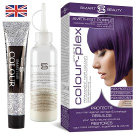 Amethyst Purple Hair Dye Permanent with Anti-Breakage Plex Hair Care, Vegan Hair Dye & Cruelty-Free, 100% Grey Coverage, purple Hair Color, For All Hair Types. Smart Beauty