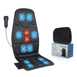 Sotion Seat Massager, Vibrating Back Massager for Chair Massage Cushion, 10 Vibrations to Relieve Stress and Fatigue for Back, Shoulder and Thighs