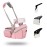 Baby Hip Seat Carrier Baby Waist Stool for Child Infant Toddler with Adjustable Strap Buckle Pocket Soft Inner Huge Storage (Pink)