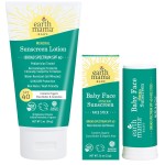 Earth Mama Baby Face Mineral Sunscreen Stick & Lotion Set, SPF 40 | Non-Nano Zinc, Contains Organic Cocoa Butter, Shea Butter, Aloe & Calendula | Babies, Kids & Family