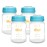 Matyz 4-PACK Wide Mouth Breast Milk Storage Containers With Lids (Blue, 6oz Each) - Freezer Safe Breastmilk Storage Bottles - Breast Pump Accessories For Medela Spectra Avent Breast Pumps