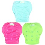 wegreeco Baby & Toddler Snap One Size Adjustable Reusable Baby Swim Diaper (Fresh, Small, 3 Pack)