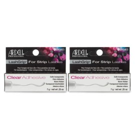 Ardell LashGrip Eyelash Adhesive for Strip Lashes - Clear Eye Lash Glue Long-Lasting, 0.25 oz, 2-Pack