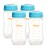 Matyz 4-PACK Wide Mouth Breast Milk Storage Containers With Lids (Blue, 8oz Each) - Freezer Safe Breastmilk Storage Bottles - Breast Pump Accessories For Medela Spectra Avent Breast Pumps