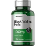 Horbaach Black Walnut Hulls Capsules | 1000 mg | 120 Count | Herbal Supplement | Non-GMO & Gluten Free