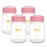 Matyz 4-PACK Breast Milk Collection And Storage Bottles (Pink, 6oz Each) - No BPA Breastmilk Storage Containers With Lids - Pumping Storage Bottles For Philips Avent Medela Spectra Breast Pumps
