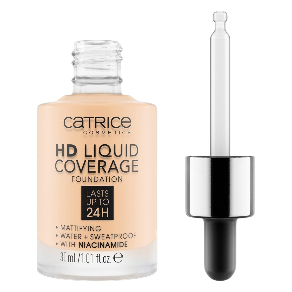 Catrice | HD Liquid Coverage Foundation | Flawless, High Coverage | Vegan & Cruelty Free (002 | Porcelain Beige)