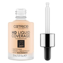 Catrice | HD Liquid Coverage Foundation | Flawless, High Coverage | Vegan & Cruelty Free (002 | Porcelain Beige)