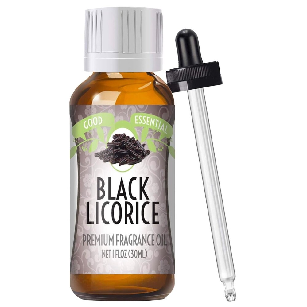 Good Essential Professional Black Licorice Fragrance Oil (1 fl oz / 30ml) Licorice Diffuser Oil for Candles, Soaps, Lotions, Perfume, Soap Making
