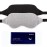 Kimkoo Sleep Mask-Eye Mask for Sleeping, Sleeping Mask Blocking Out Light Perfectly for Women and Men, Soft and Comfortable Blindfold for Travelling, with Pouch (Black+Gray)