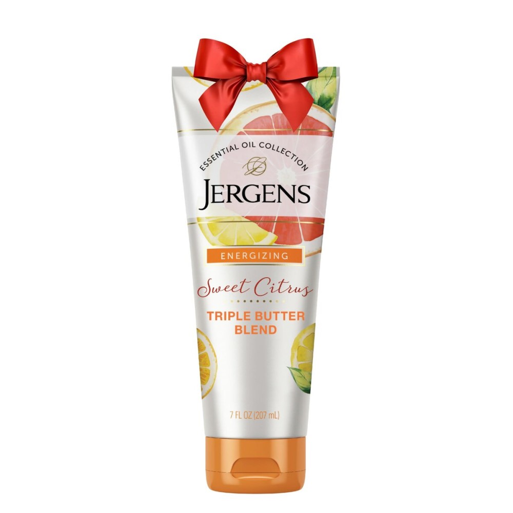 Jergens Sweet Citrus Body Butter, Hand and Body Lotion, Moisturizer for Women, Lotion with Essential Oil for Indulgent Moisturization, 7 Oz