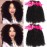 Hermosa 10A Brazilian Curly Hair 3 Bundles Curly Weave Human Hair Unprocessed Brazilian Virgin Hair Black Color (14 16 16 Inch, Natural Black)