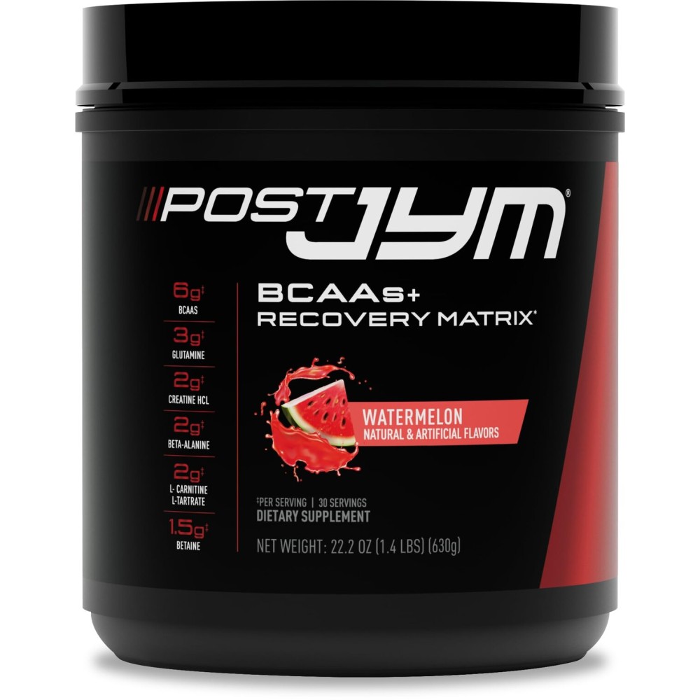 Post JYM Active Matrix - Post-Workout with BCAA\'s, Glutamine, Creatine HCL, Beta-Alanine, and More | JYM Supplement Science | Watermelon, 30 Servings