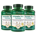 Purity Products Ultimate H.A. Formula - Clinically Studied BioCell Collagen - Dynamic Hyaluronic Acid Support for The Joints and Skin - 90 Count per Bottle (3 Bottles) - from