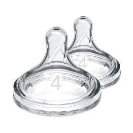 Dr. Browns Natural Flow Level 4, Wide-Neck Baby Bottle Nipple, Fast Flow, 100% Silicone, 2 Pack, 9m+