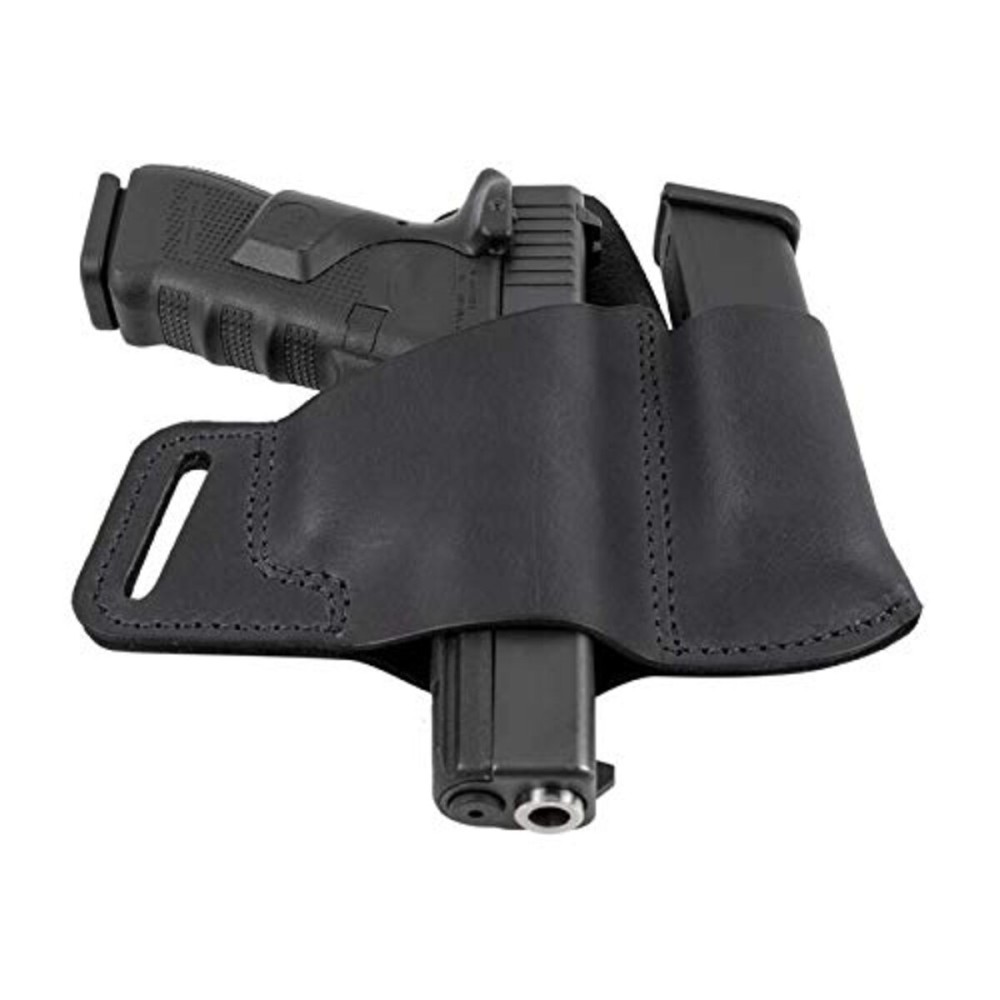 Comfort Carry Leather Holster & Mag Pouch Combo | Made in USA Fits Glock 17 19 22 23 32 33 | Springfield XD & XDS | S&W M&P Shield | Fits Most 1911 Style Handguns