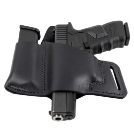 Comfort Carry Leather Holster & Mag Pouch Combo | Made in USA Fits Glock 17 19 22 23 32 33 | Springfield XD & XDS | S&W M&P Shield | Fits Most 1911 Style Handguns
