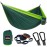 AnorTrek Camping Hammock, Super Lightweight Portable Parachute Hammock with Two Tree Straps Single or Double Nylon Travel Tree Hammocks for Camping Backpacking Hiking Dark Green&Green