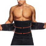 TAILONG Neoprene Waist Trimmer Ab Belt for Men Waist Trainer for Women Corset Slimming Body Shaper Workout Sauna Sweat Band (Black with Band, XL)