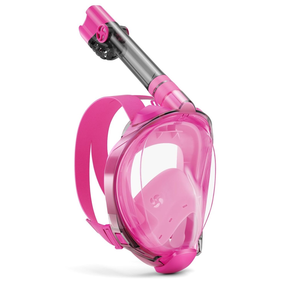 W WSTOO Full Face Snorkel Mask Adults,Suitable for Beginners Dry Top Snorkeling Gear,Can Your Mouth or Nose to Breathe,180 Degrees Panoramic View,Anti-Fog Anti-Leak,Summer Travel and Vacationing Gifts