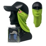 CoolNES - UV Sun Protection Neck Drape Adjustable Multifunctional 2 in 1 Face covering for Outdoor Fishing - Unisex Green