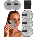 Ogato Reusable Makeup Remover Cloth - 6pc Face Pads, Makeup Eraser Cloth Wipes for All Skin Types - Washable Microfiber Make Up Reusable Cotton Rounds for Face - With Free Laundry Bag