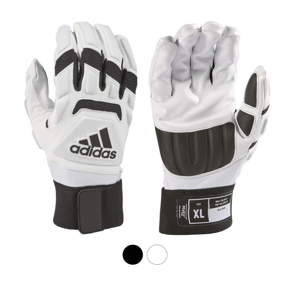 adidas Freak MAX 2.0 Padded Lineman Adult Football Gloves, White, Large - Premium Football Gear