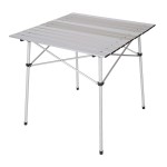 Stansport Aluminum Slat Table, 27.5 x 27.5 x 27.5, White