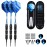 sanfeng Professional Soft Tip Darts Set 20 Grams W/O-Rings- 30 Darts Plastic Tip + Blue Aluminum Shafts + 6 Standard Flights + Portable Case for Electronic Dart Board