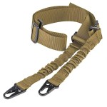 CVLIFE Two Points Sling with Length Adjustable Sling with Metal Hook for Outdoors Khaki