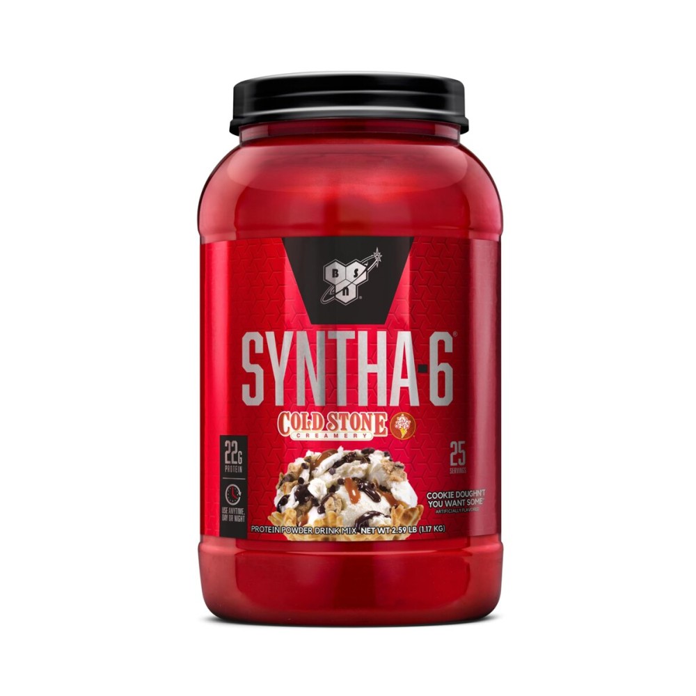 BSN Syntha-6 Whey Protein Powder, Cold Stone Creamery- Cookie Doughn\'t You Want Some, Micellar Casein, Milk Protein Isolate Powder, 25 Servings