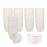 Belinlen 100 Count 6 OZ Disposable White Ice Cream Cups - Medium Hot and Cold To Go Paper Cups - Takeout Food Container