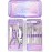ZIZZON Nail Clippers Kit Manicure Pedicure Set with Holographic Case(Purple)