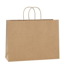BagDream 100Pcs 16x6x12 Inches Kraft Paper Bags with Handles Bulk Shopping Bags for Gifts, Grocery, Merchandise, Recycled Large Brown Paper Sacks