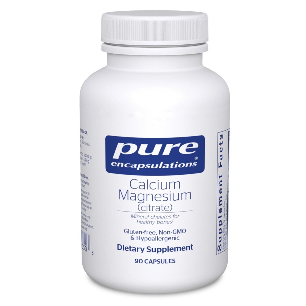 Pure Encapsulations Calcium Magnesium (Citrate) - 240 g Calcium & 240 g Magnesium - Bone Health Support - Non-GMO & Vegan - 90 Capsules