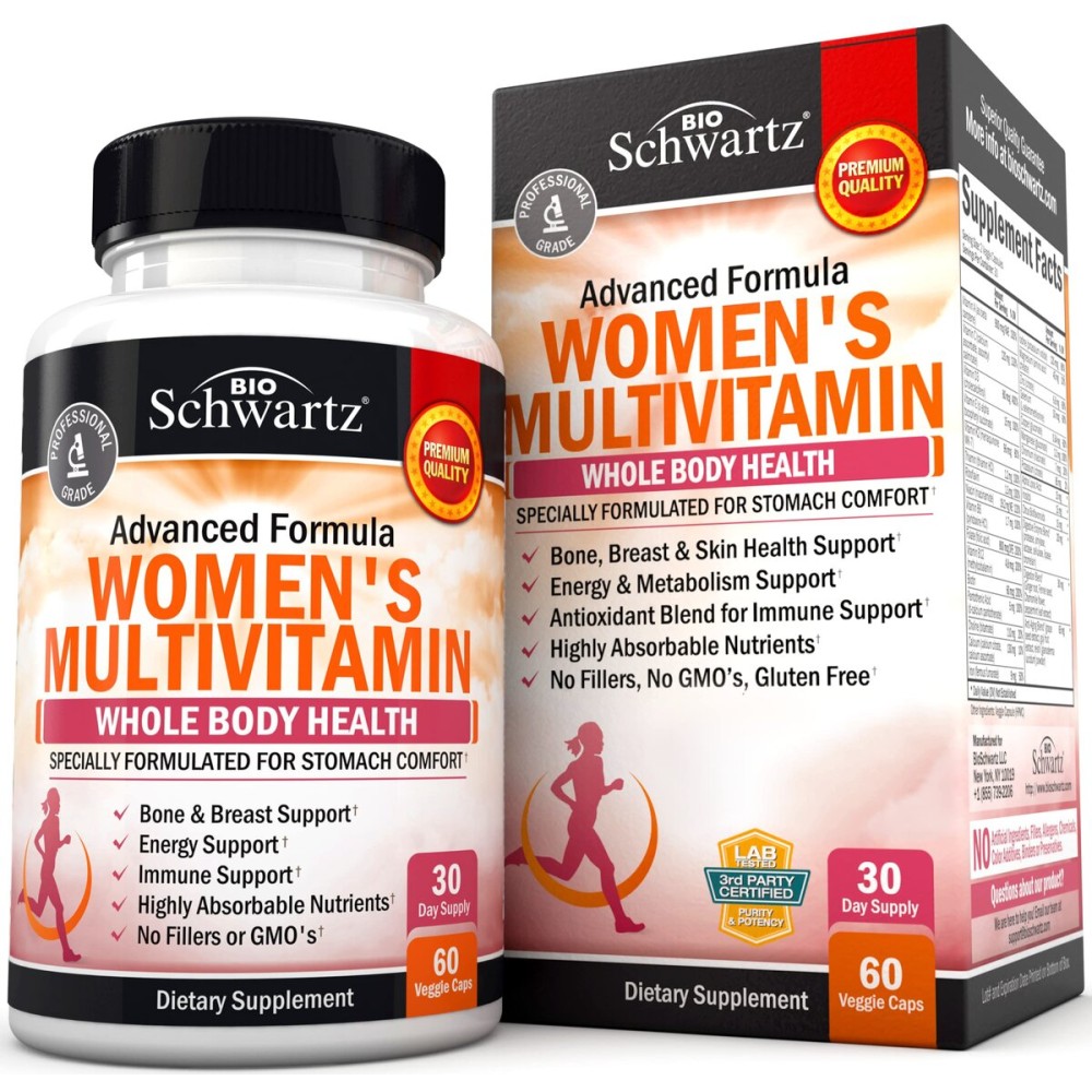 Multivitamin for Women with Vitamin D3 - Multivitamins for Bone Breast Skin Joint Energy - Vitamins for Immunity Support - Immune System Boost Natural Immune Defense - Joint Support Supplement - 60Ct