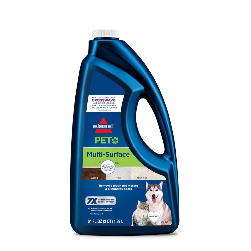 Bissell Multi-Surface Pet Formula with Febreze Freshness, 22951, 64 Fl Oz, Use on Sealed Hard Floors, and Area Rugs, Removes Tough Messes, Febreze Freshness