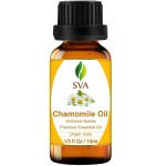SVA Chamomile Essential Oil - 1/3 Fl Oz - 100% Natural Chamomile Oil - for Diffuser, Hair Care, Face, Skin Care, Aromatherapy, Scalp and Body Massage, Soap and Candle Making