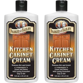 Parker and Bailey Kitchen Cabinet Cream-Wood Cleaner-Grease Remover 16 oz (2)