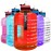 QuiFit Motivational Gallon Water Bottle - with Straw & Time Marker BPA Free Large Reusable Sport Water Jug with Handle for Fitness Outdoor Enthusiasts Leak-Proof (Red,1 gallon)